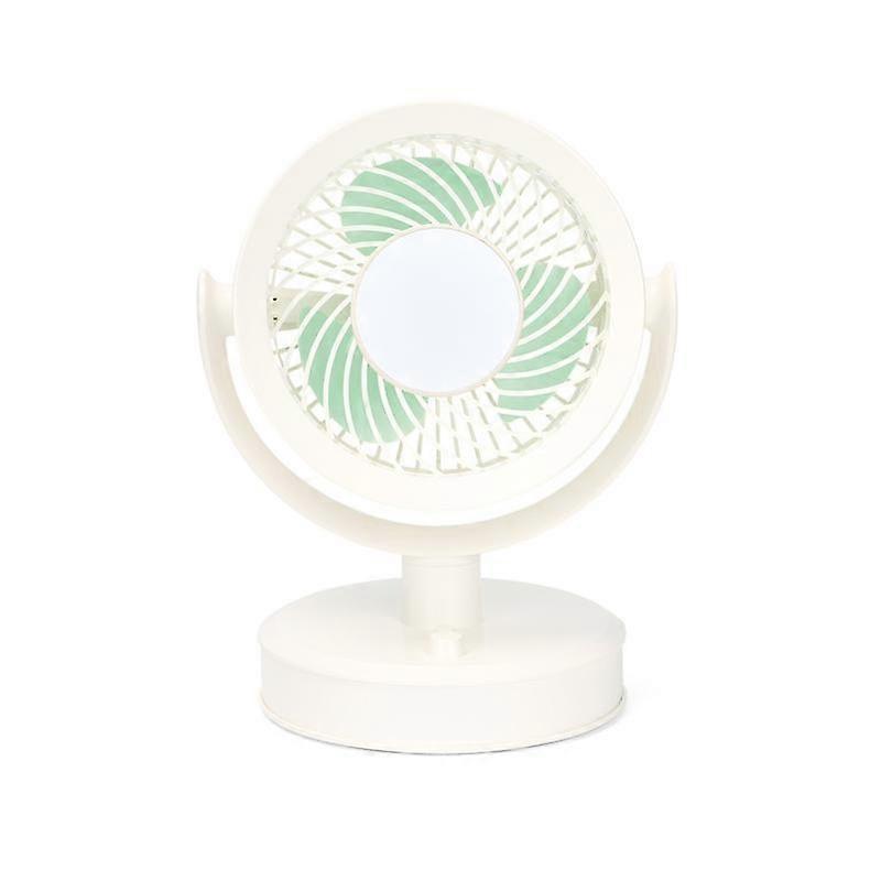 Portable Desktop Small Fan With Light (White)
