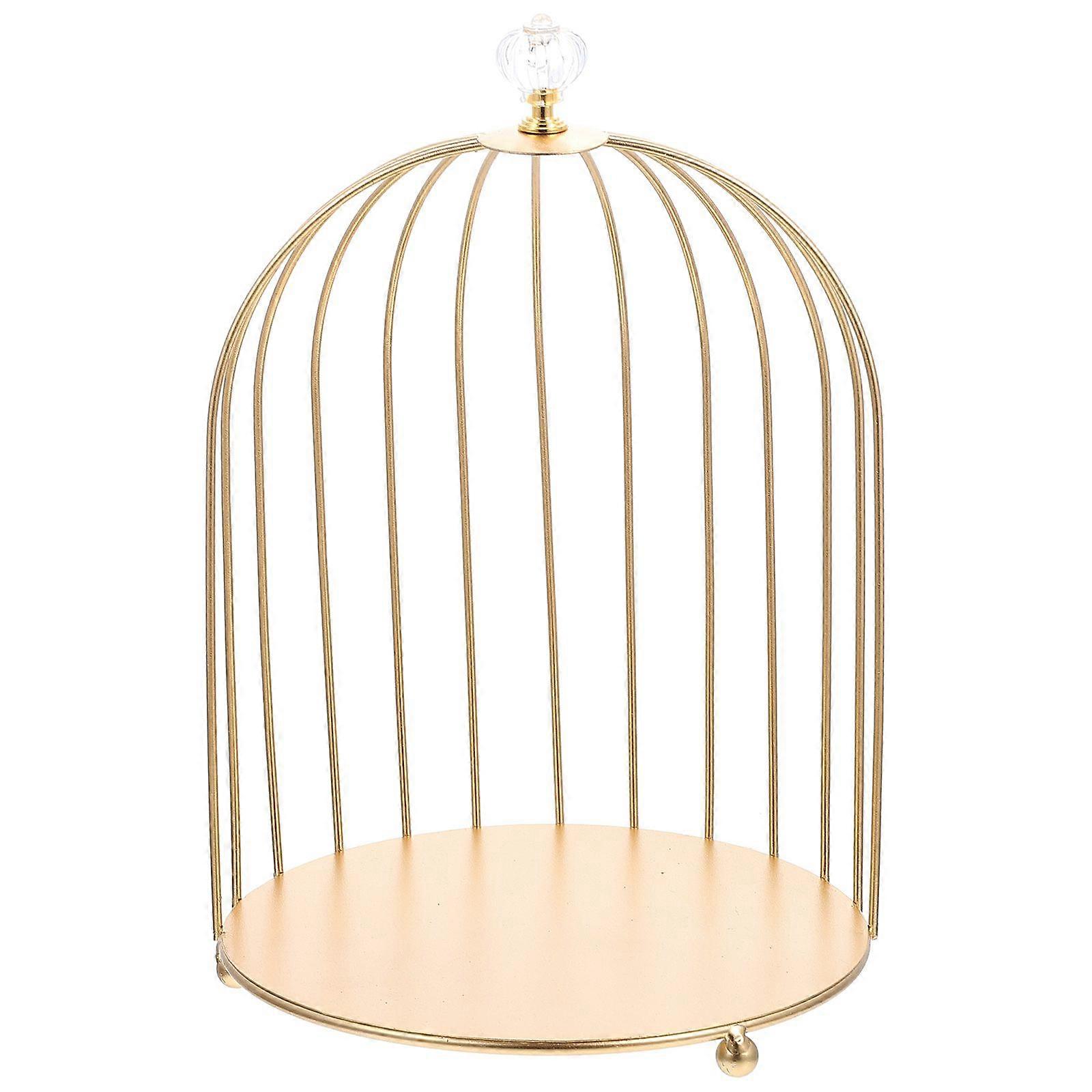 Decorative Cosmetic Holder Bird Cage Makeup Stand Multi-function Desert Holder Makeup Accessory