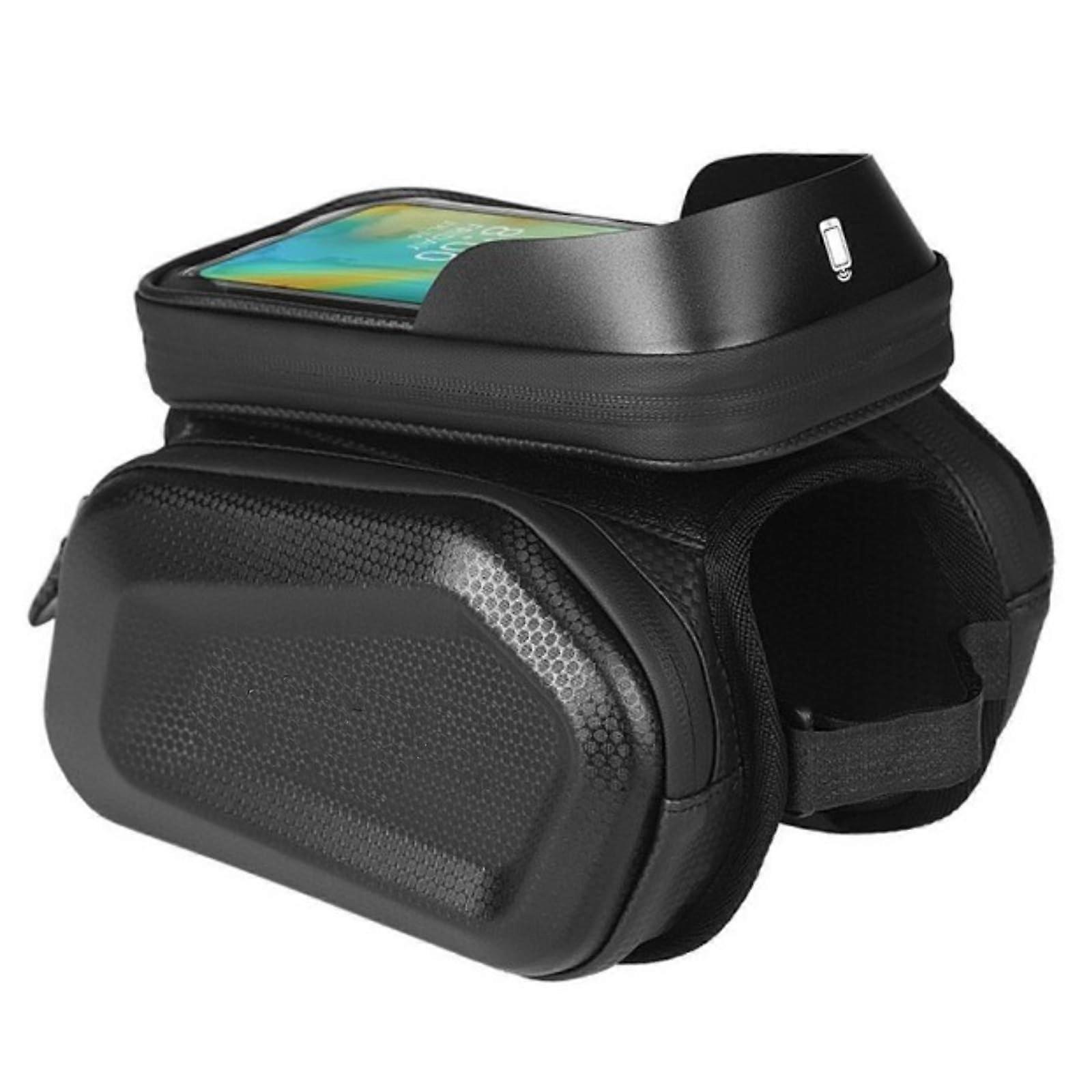 Bike Phone Mount Bag with Touchscreen Window – Universal Handlebar Pouch for Cycling, Bike, Motorcycle, with Extra Storage for Essentials