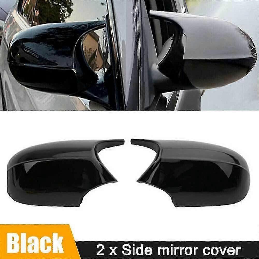 Gloss Black Rearview Side Mirror Cover Cap For E90 E92 E93 LCI E90 2009-2012