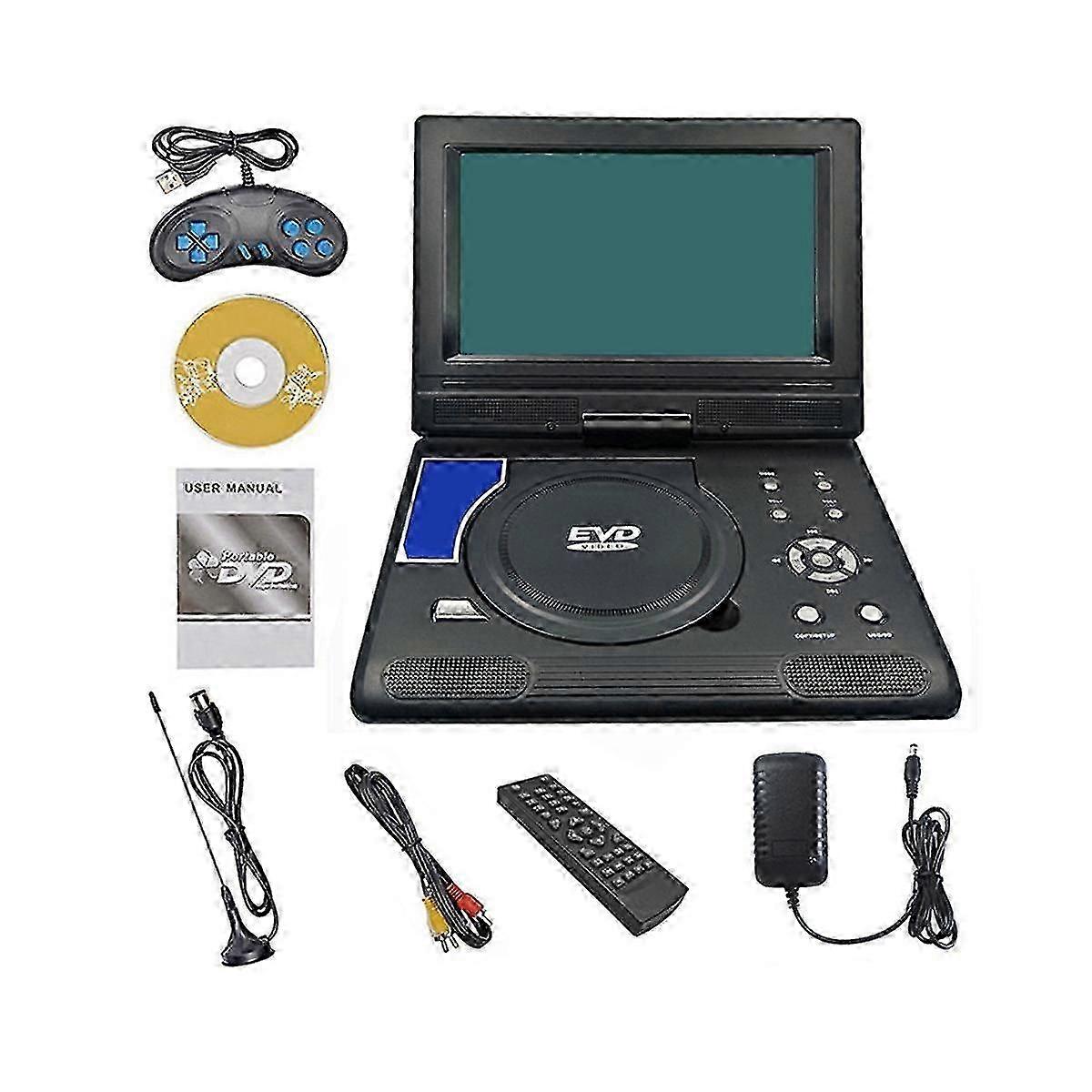 Uk Plug 9.8inch Portable Mobile Dvd Evd Hd Player Supports Games Built-in 3d Sound Processing Suppo