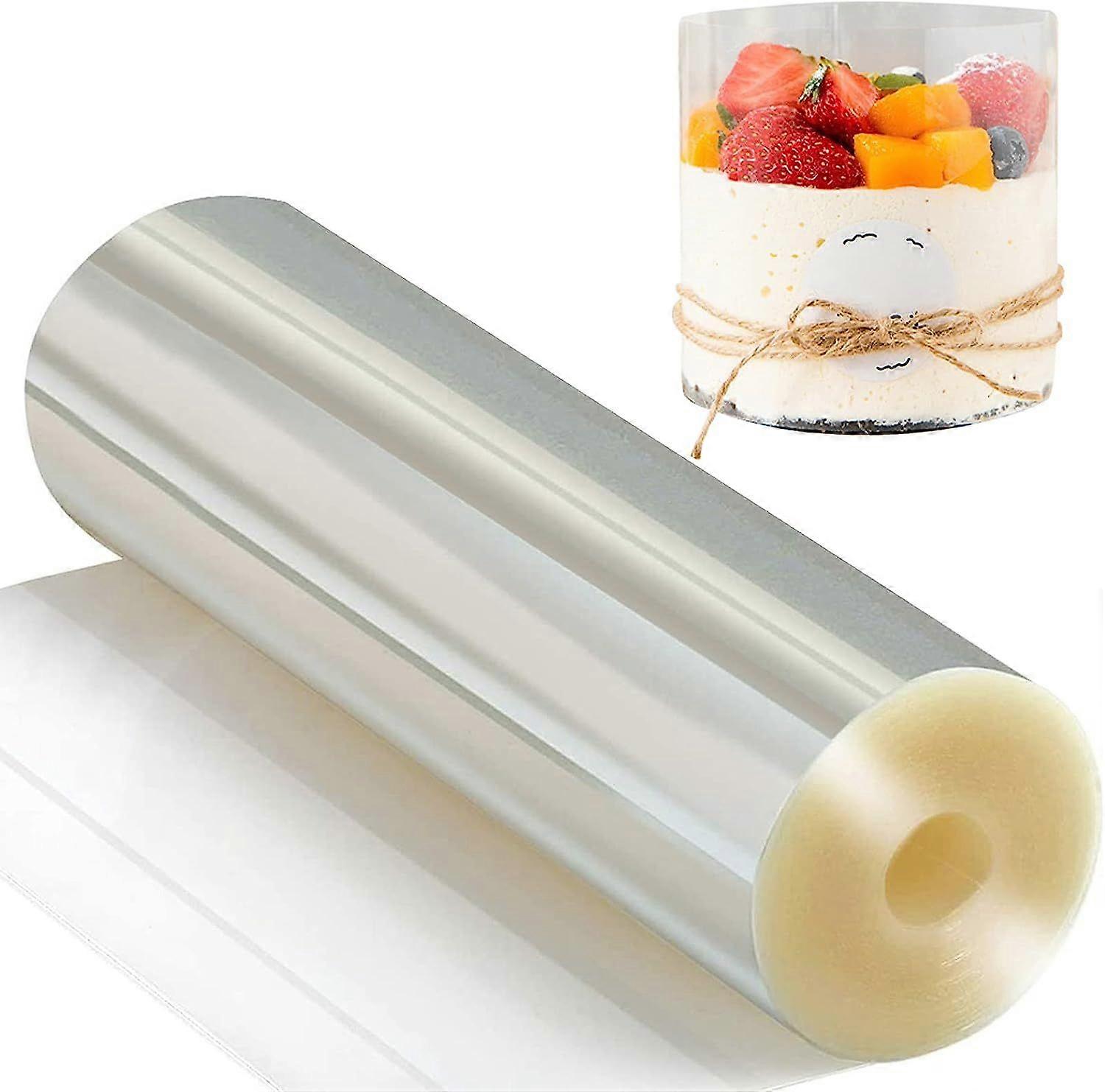 12cm x 10m Cake Edge Film Clear Acetate for Cake Decorating Chocolate Mousse Cakes Dessert Rings