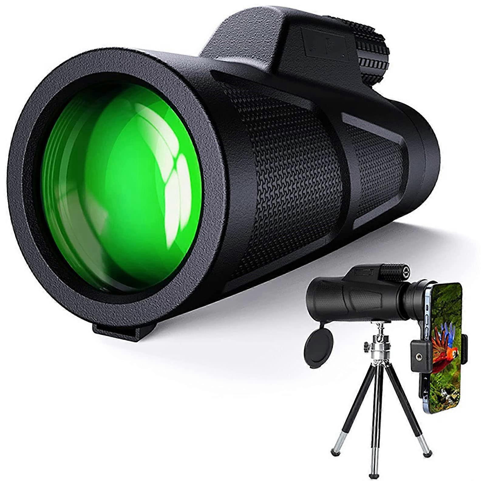 12×55 Monocular Telescopes, with Smart Phone Stand Tripod HD High-Magnification