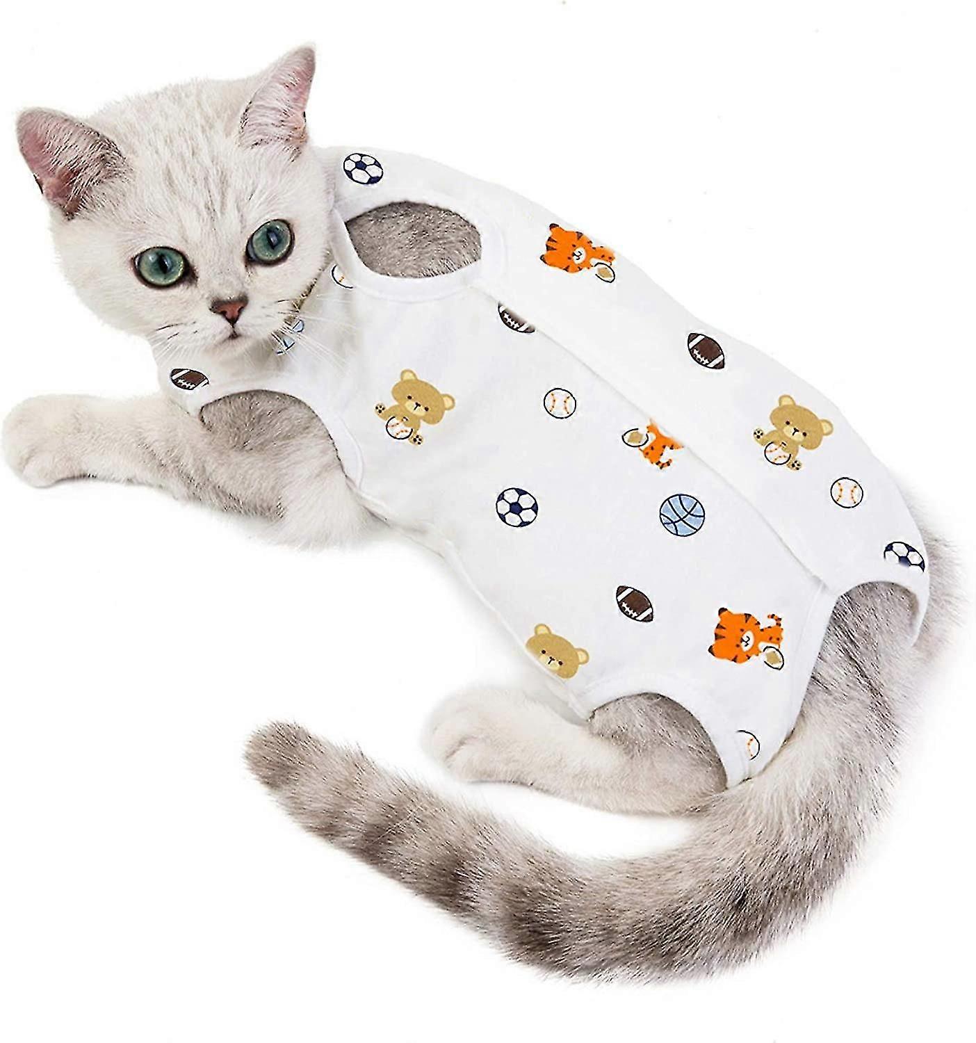 腹部の傷や皮膚疾患のための猫の回復スーツ,手術後