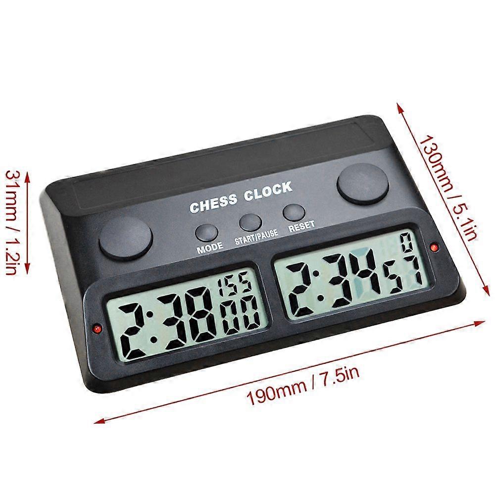 Chess Digital Timer Professional Count Up Down Timer Plastic Battery Powered Multifunctional Lightweight for Family Personal Use