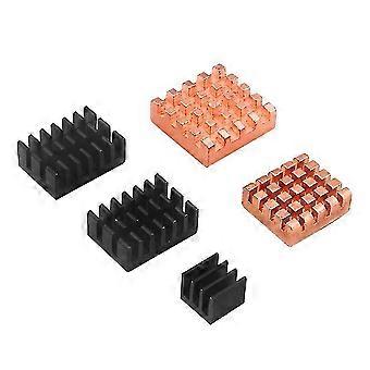 5pcs Radiador Aleta de aluminio para Orange Pi 4 disipador de calor con adhesivo térmico pegado disipador de calor más frío