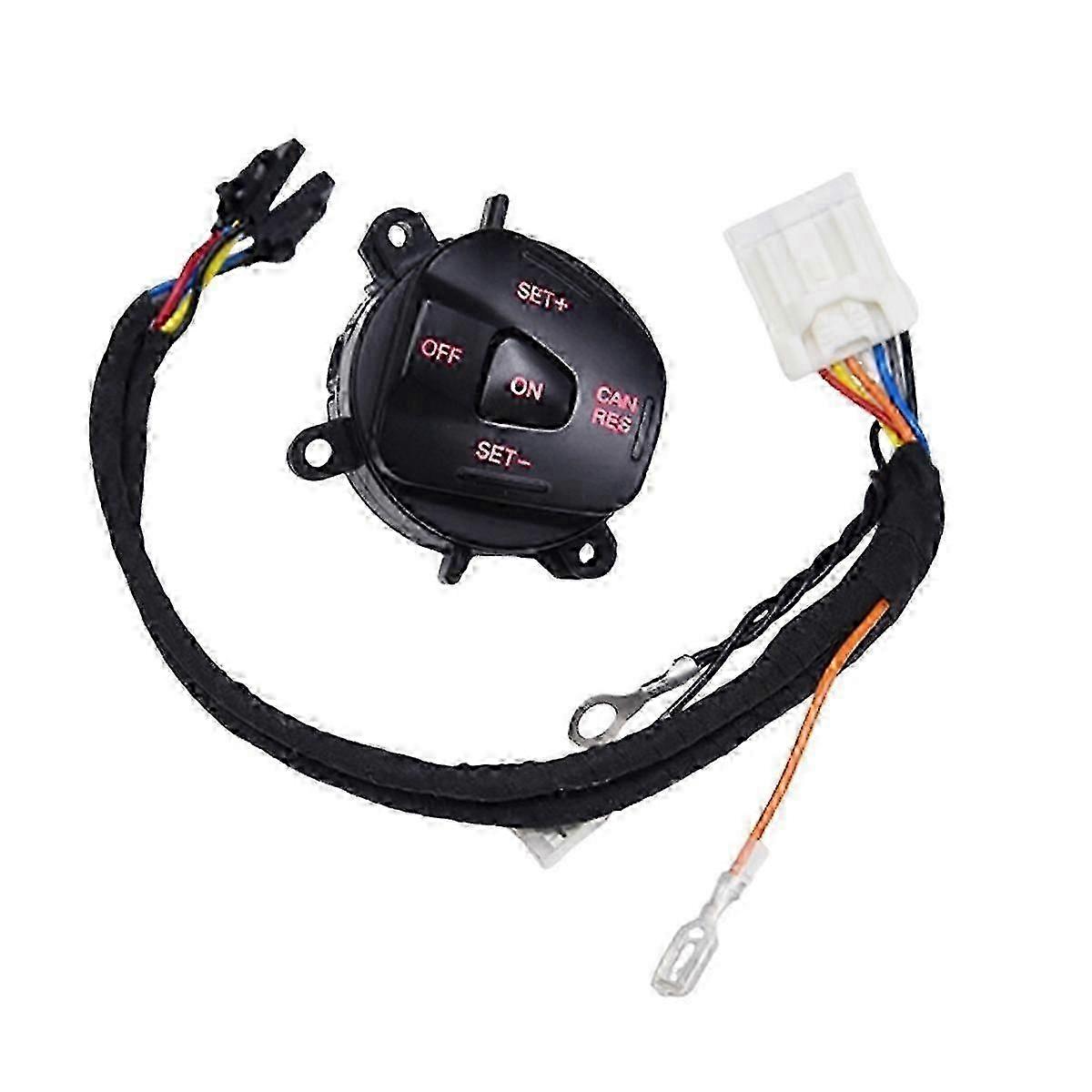 Car Red LED Steering Wheel Right Cruise Control Switch Button with Wiring for Fiesta MK7 Escort 201 js