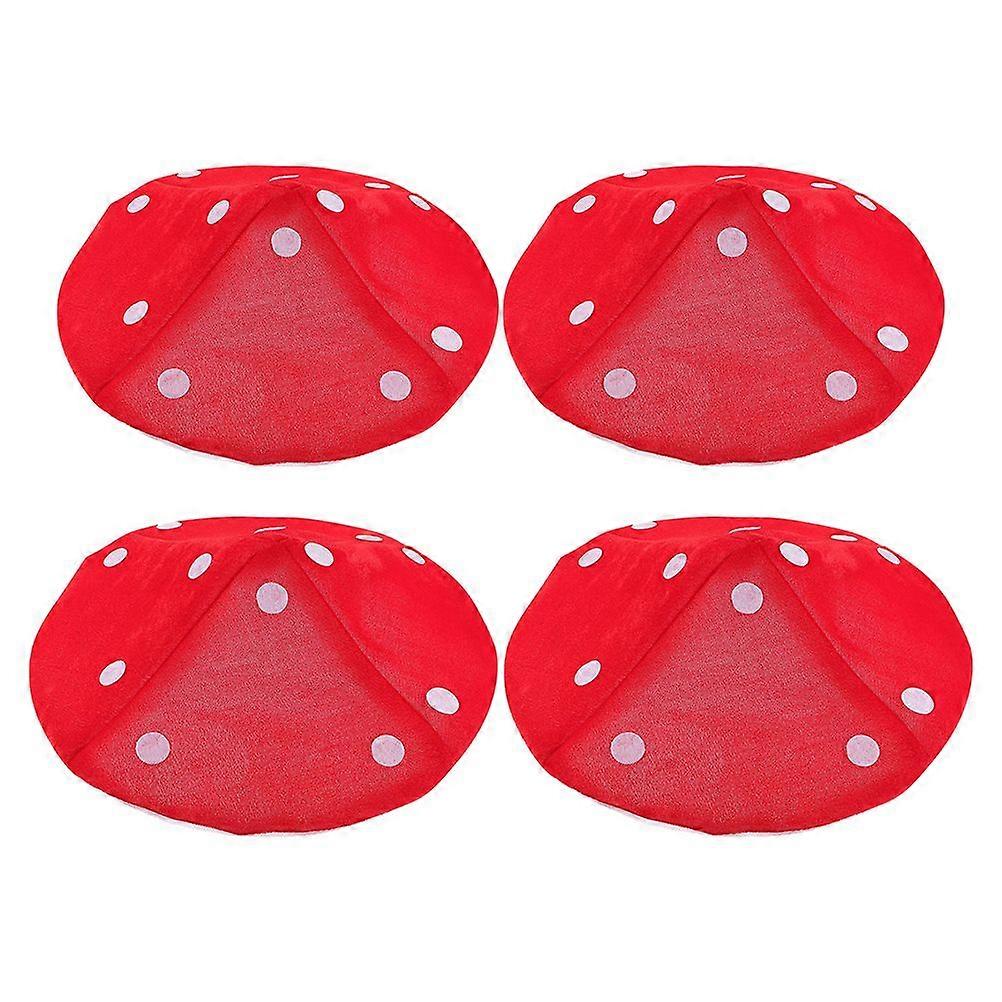 4pcs愛らしいキノコのヘッドギアコスプレ帽子素敵なキノコの帽子ノベルティキノコの帽子キャップパーティーコスプレ帽子写真小道具