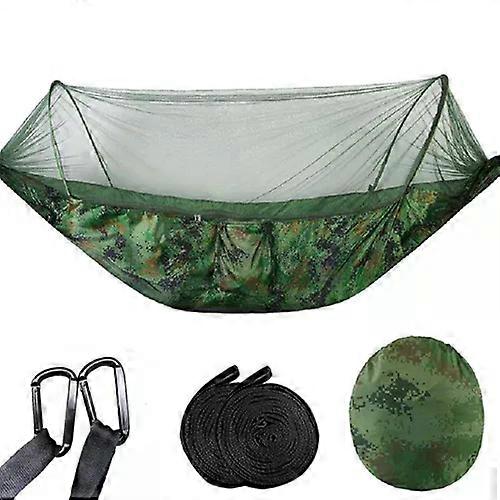 Outdoor Camping Anti-Mosquito Hammock Hanging-Bed Parachute Fabric Mosquito-Net Sleeping-Swing Hunting Lightweight Portable Camp