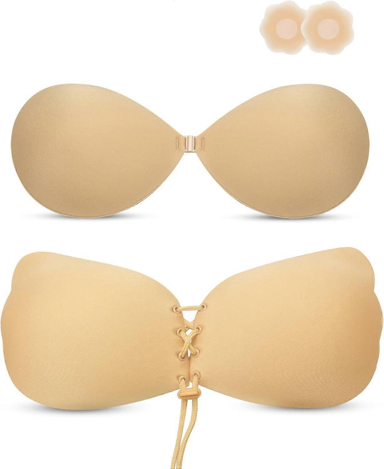 2025 Latest Model  Backless Strapless Bra for Push Up, 2 Pairs Padded Adhesive