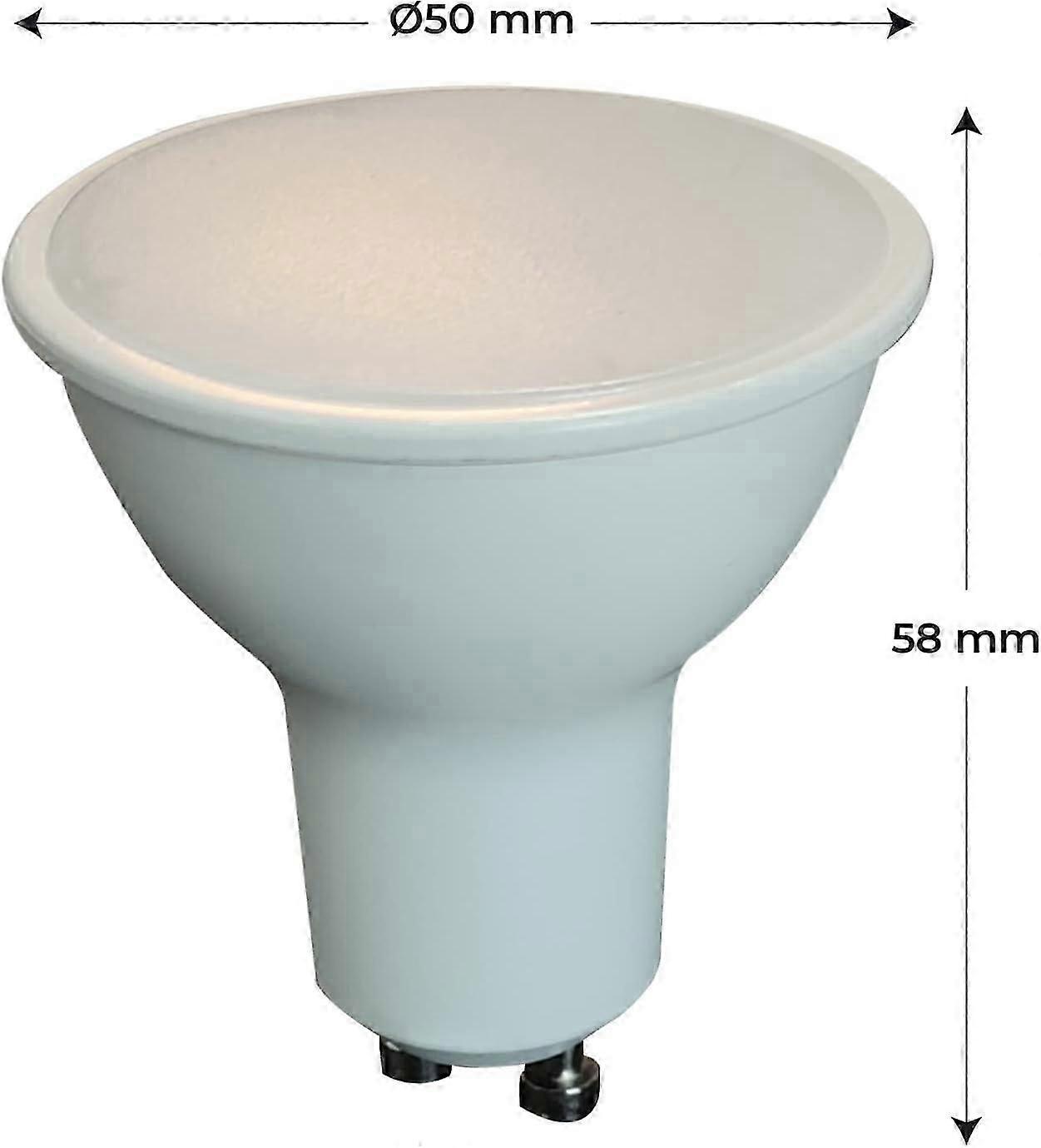 لمبة GU10 LED ، 5 واط ما يعادل 40 واط ، 400 لومن ، أبيض بارد 6000 كلفن ، GU10 LED موفرة للطاقة بزاوية 120 شعاع [حزمة إضاءة من 10 لمبات LED قياسية]