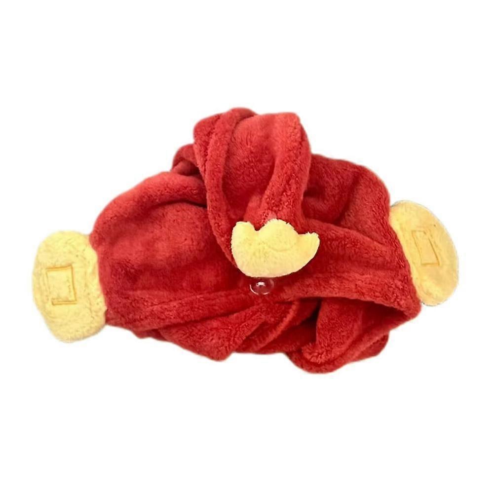 Piccolo Dio della Ricchezza Capelli Secchi Cap Bow Super StrongAbsorbent Thick Bath Cap