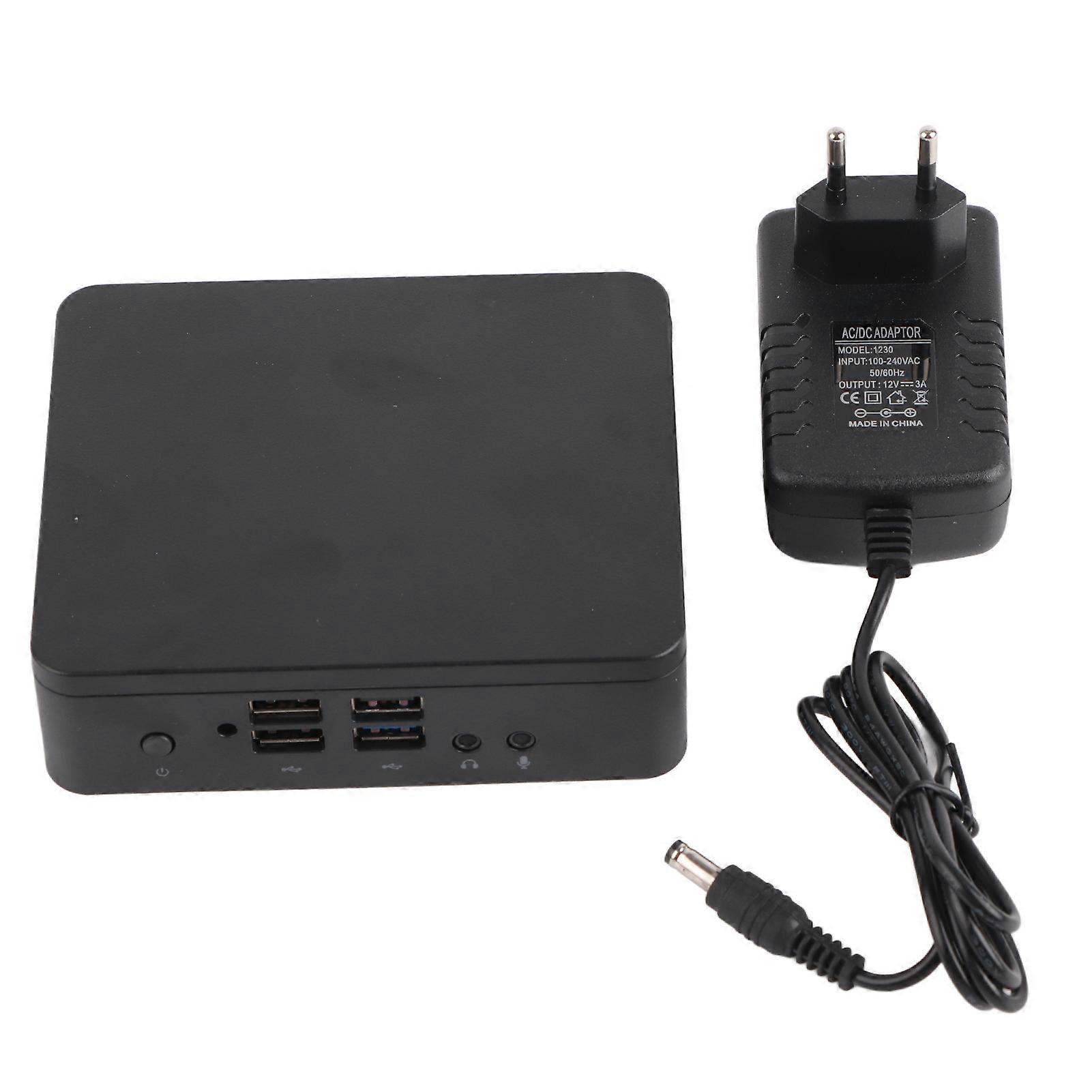 מחשב ללא מאוורר 4GB זיכרון RAM 64GB SSD 4K HD VGA פלט Gigabit USB3.0 מיני מחשב עבור Win10 תצוגה משרד