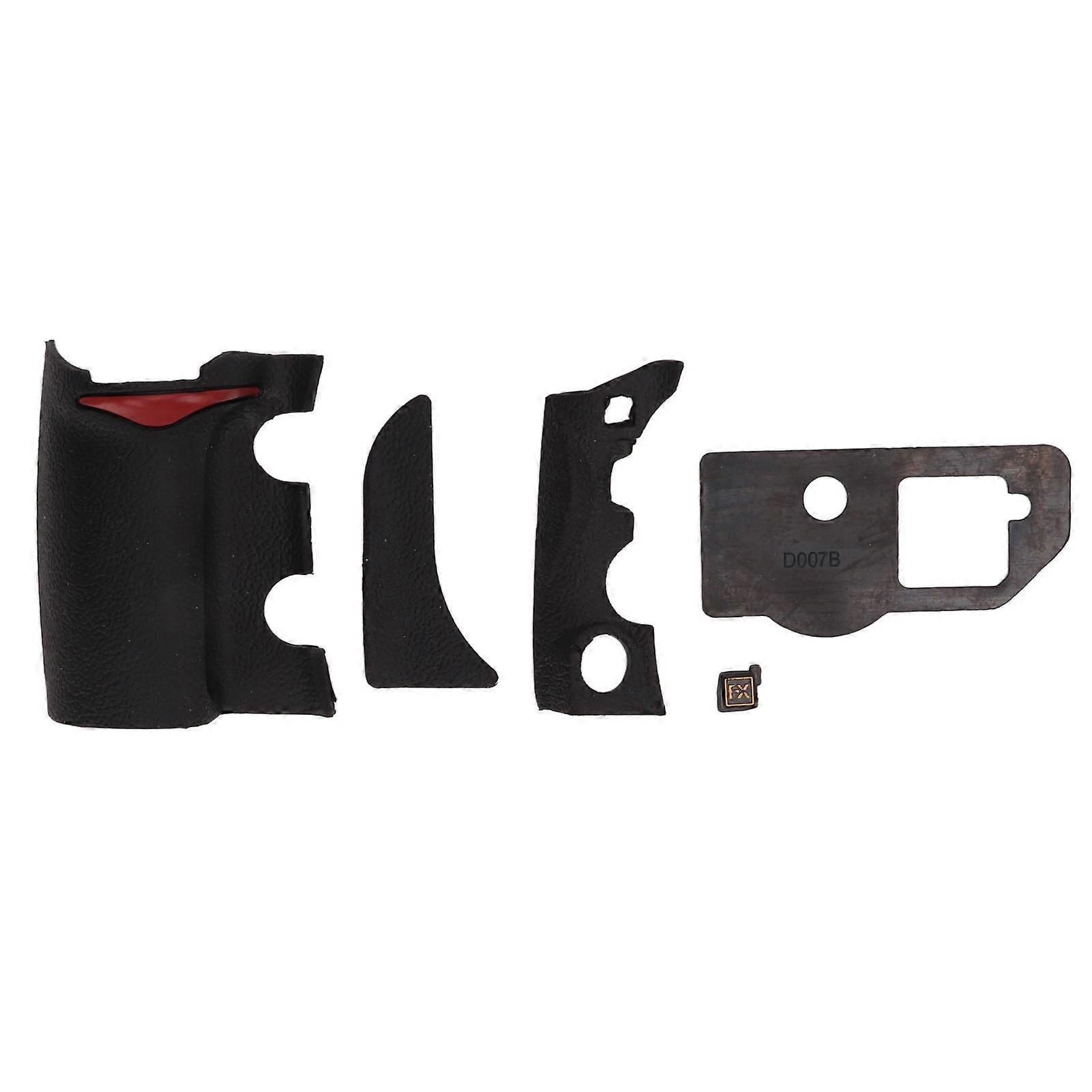 Camera Body Shell Set with Grip Thumb Bottom Rubber Cover and Corner Label for Nikon D700 SLR Camera Replacement Parts