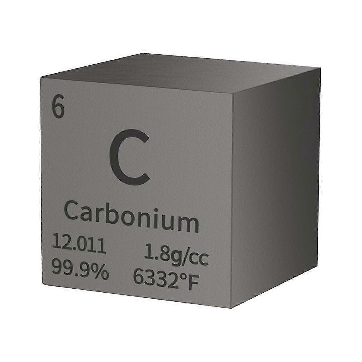 High Purity Carbon Element Cube for Periodic Table Collection, Density Metal Square Lab Experiment Material