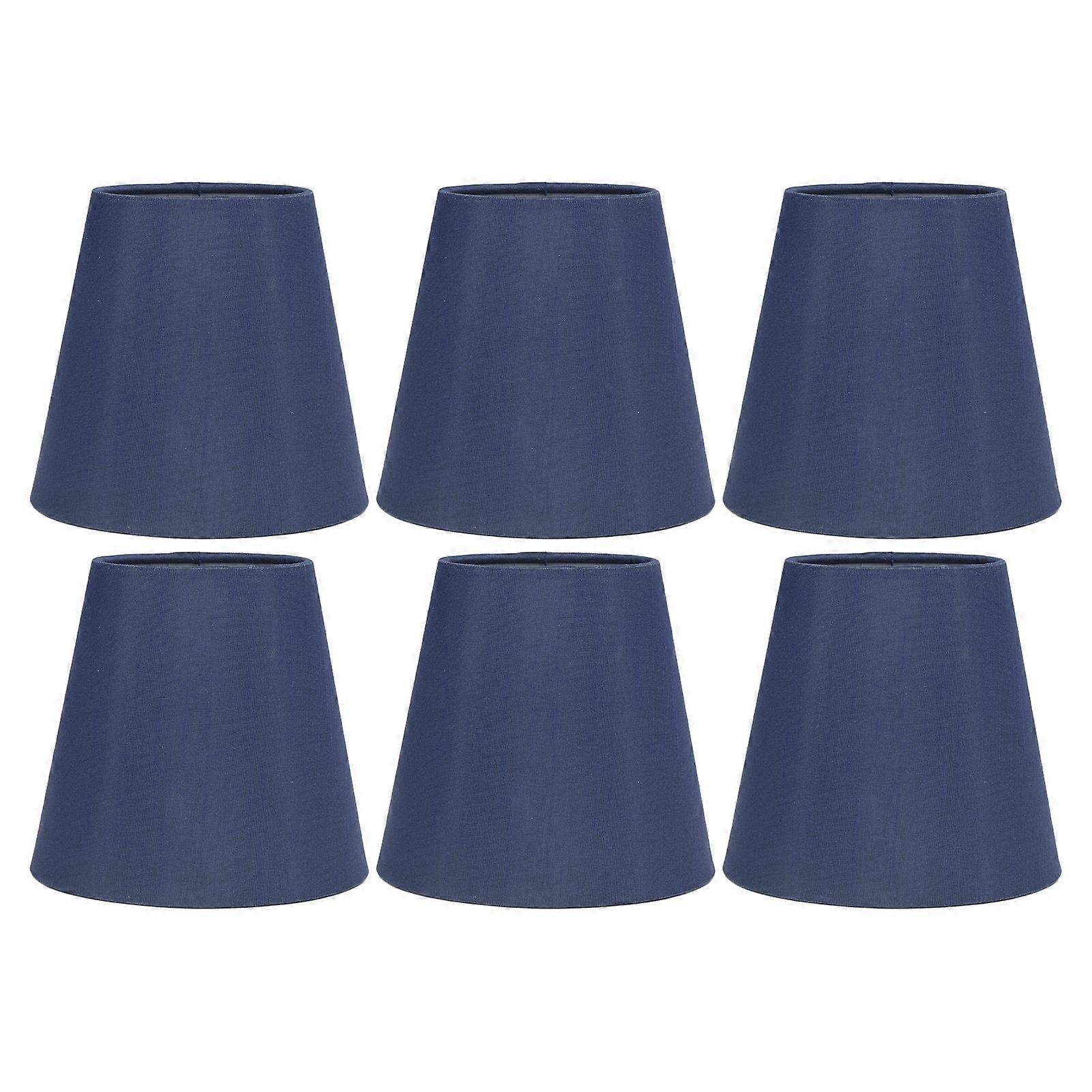 6PCS Fabric Lampshade Modern Simple Good Light Transmission Table Lamp Shade for E14 Bulb Miniature Bulb for Ceiling Lamp A3 01 Wine Red
