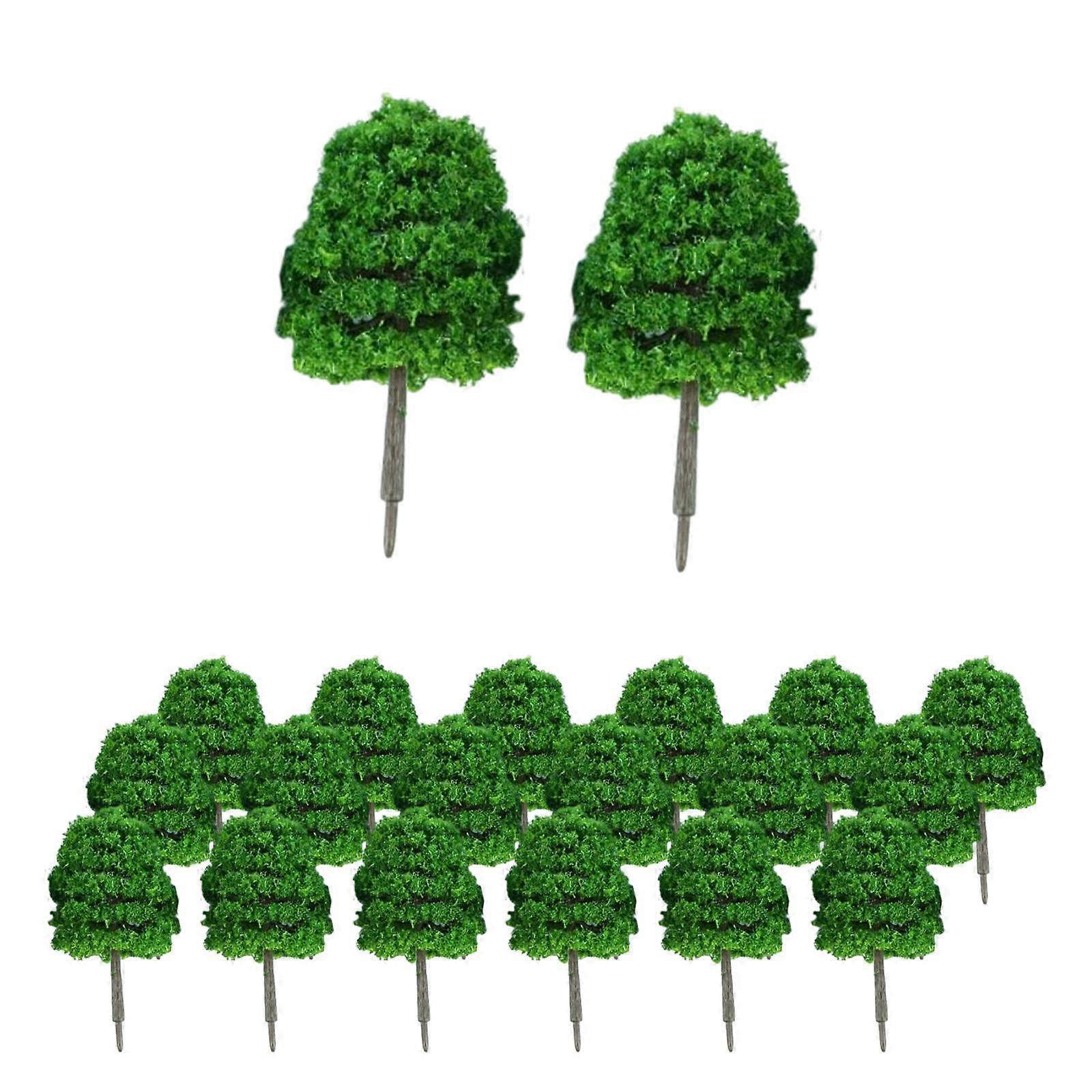 20 Pieces 1/100 Scale Model Trees Train Trees Railroad Scenery Miniature