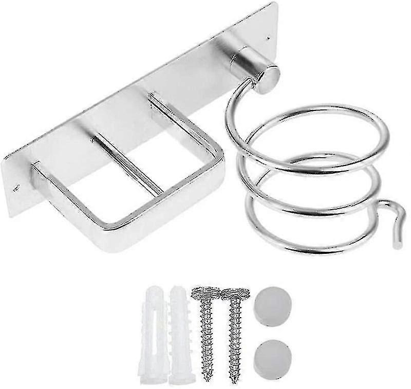 مثبت على الحائط الألومنيوم مجفف الشعر حامل رف التخزين مع الشعر تمليس رف التخزين للحمام