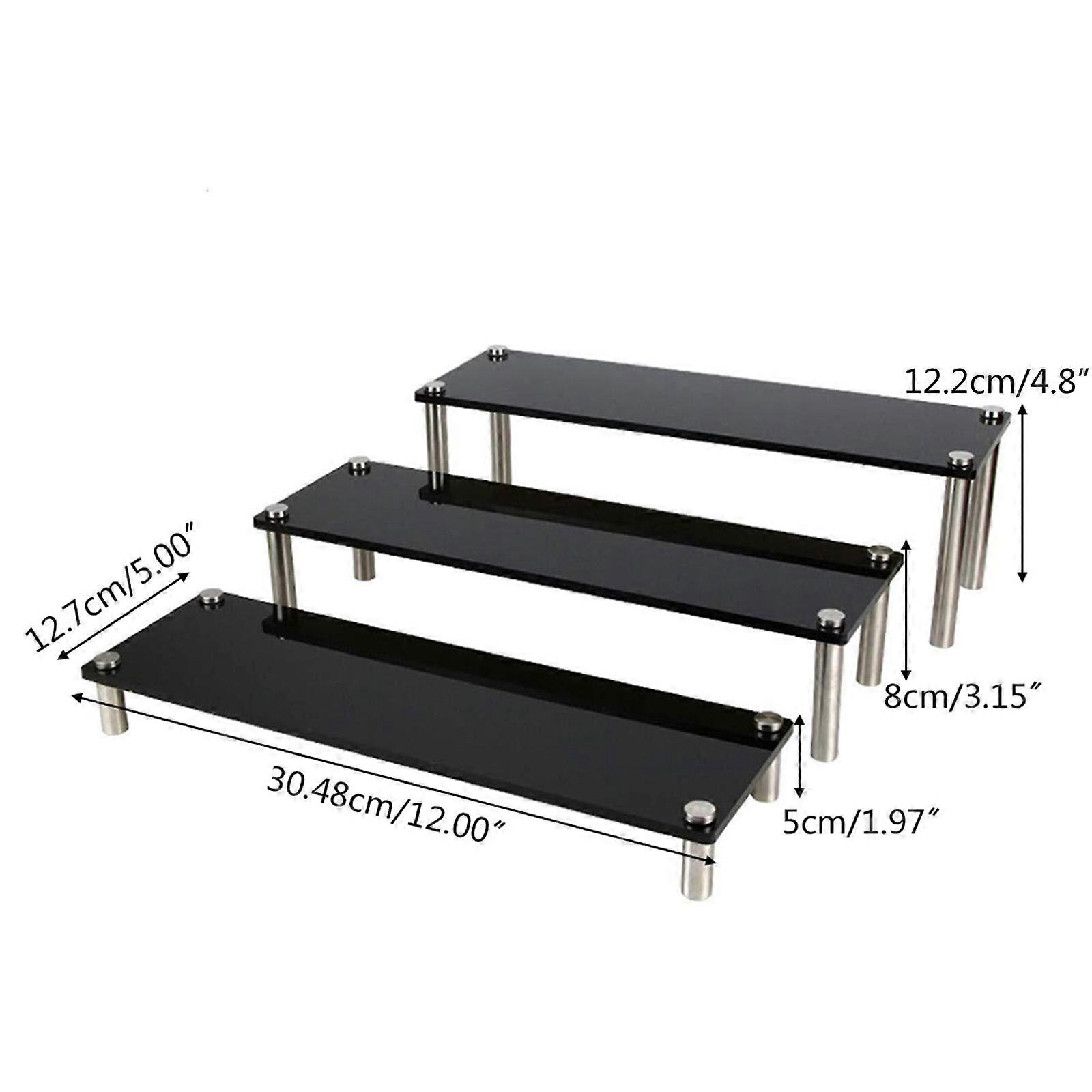 3pcs / set Leiter Acryl Kuchen Dessert Cupcake Display Stand Servierplatte Rack