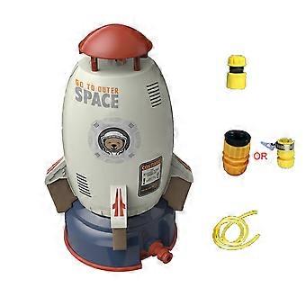 Rocket Sprinkler Toy for Lawn Wedding Backyard Water Spray Toy Rotate Rocket Flying Sprinkler Gift Kids Summer Water Toy  Yellow