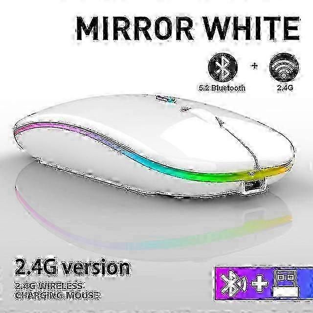 ワイヤレスRGB BluetoothマウスUSB充電式2.4GHz帯1600DPI