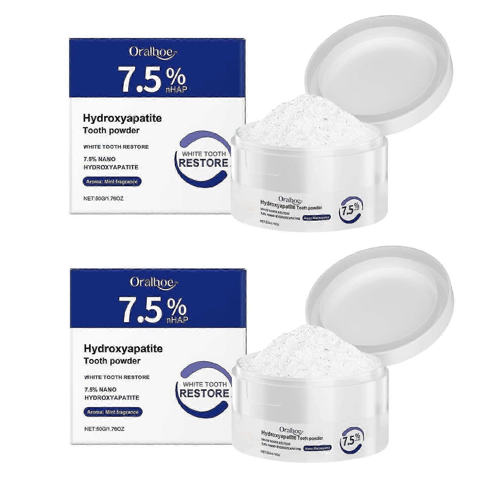Hydroxyapatite Tooth Powder for Enamel Protection and Tooth Strengthening, Gentle and Effective Formula, Fluoride-Free Tooth Powder for Sensitive Teet
