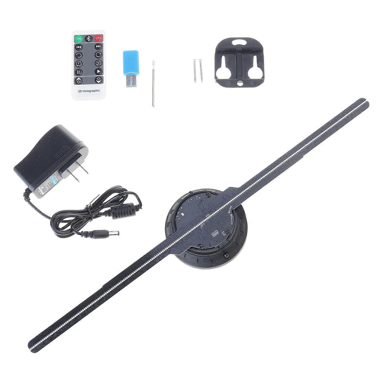 3D Hologram Fan Advertising Display Projector for w/ 224 LED Beads Easily Control Floating Art Decorative Holo Graphic V