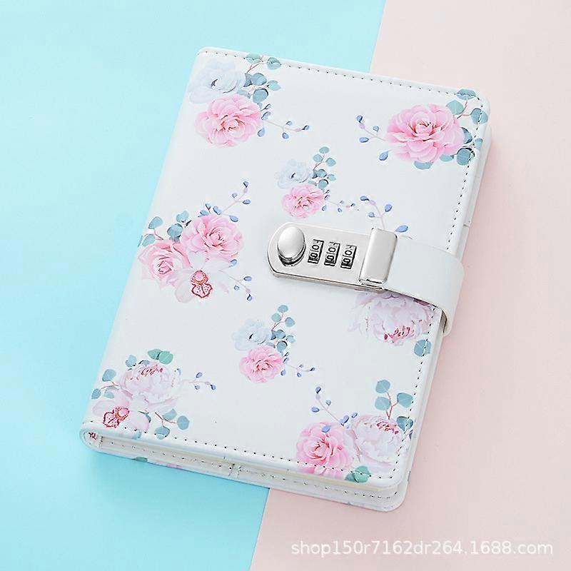 密码本小清新笔记本A5带锁笔记本学生文具日记本女生礼物电商批发 A5 That year the flowers bloomed