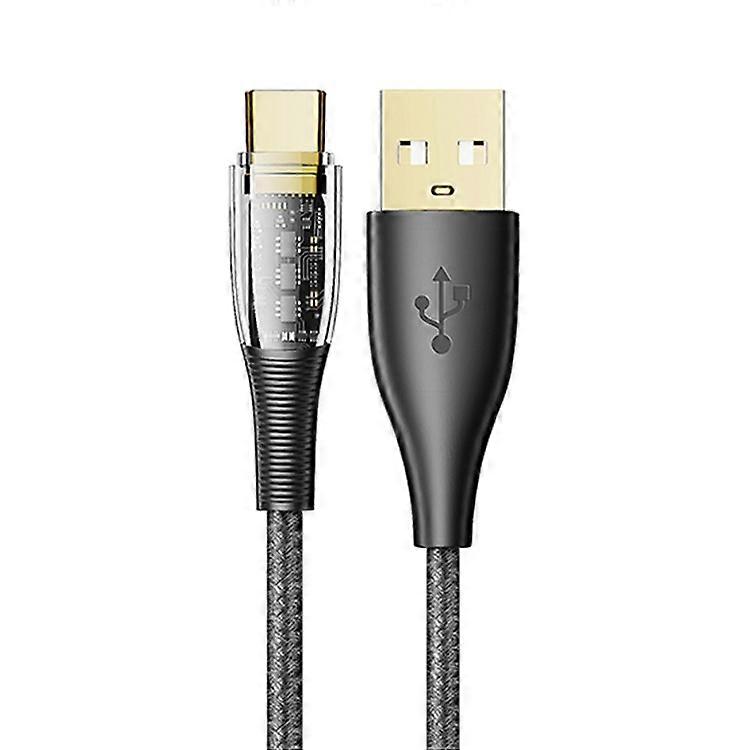 Mutural Li-CC011 1.2m 66W Transparent USB to Type-C Charging Data Cable