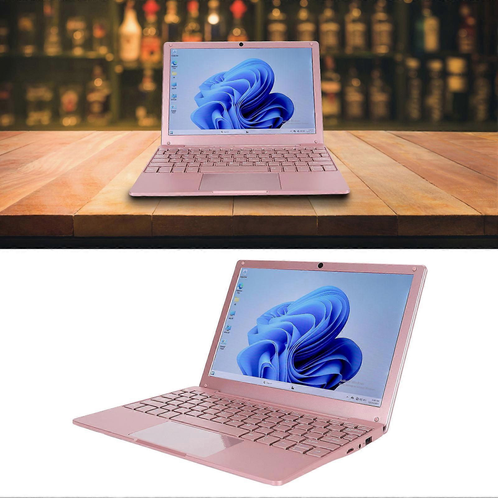 10.1 Inch Mini Laptop 8GB RAM 128GB SSD 800X1280 Resolution 0.3MP Camera Portable Laptop for Windows 11 US Plug 100‑240V Red