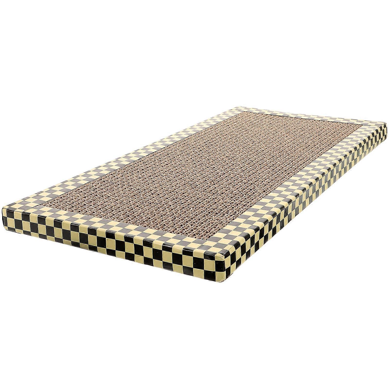 Durable Yellow Cat Scratching Board for Indoor Cats Floor Accessory for Claw Sharpening and Stress Relief for Kittens