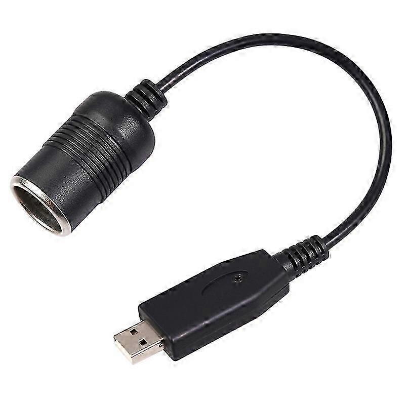 Adaptador de Conversor de Controle com Fio Porta USB para Tomada de Isqueiro de Carro 12V