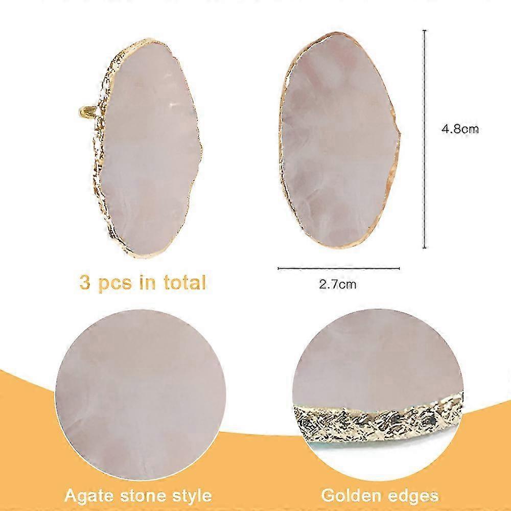 調節可能な指輪と3pcs樹脂DIYネイルアートパレット - style9199