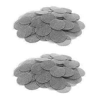 150 Pieces Stainless Steel Smoking Pipe Filters with Storage Box