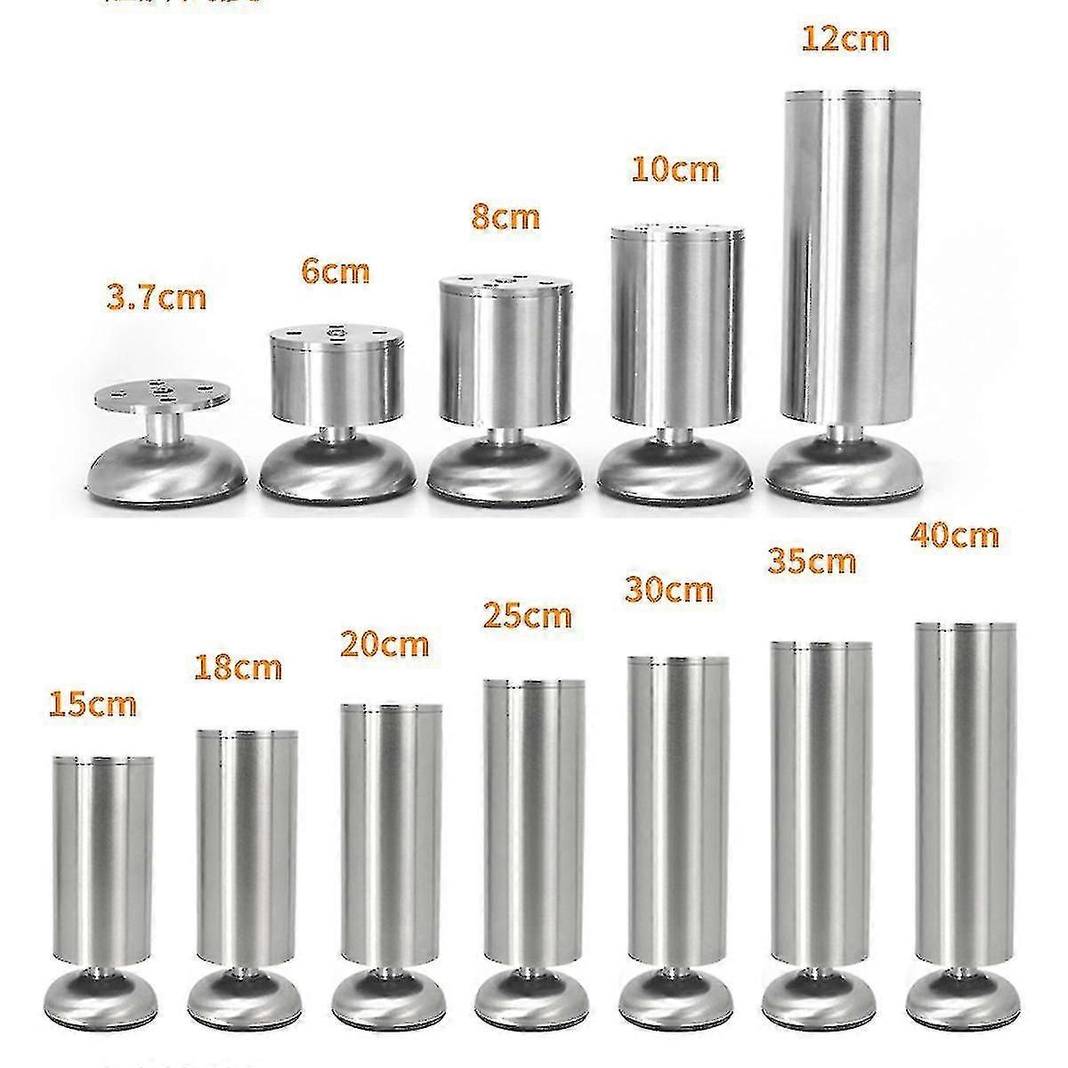 ソファキャビネットテーブル用の調整可能なステンレス製家具脚、ワークトップサポートバー付きの頑丈な交換用脚