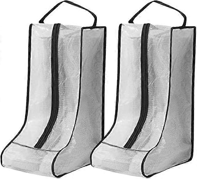 High Boot Storage Bags 2 Portable High Boot Protective Bags Transparent Shoe Storage Pouches for Riding Boots Leather Boots