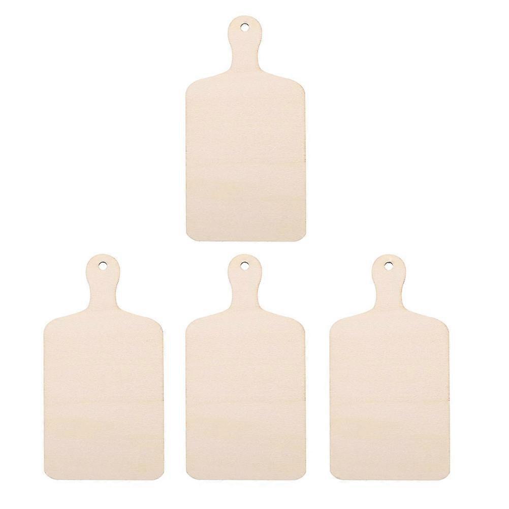 4pcs Graffiti Handmade Craft Wood Blank Cutting Boards for Painting – Safe Smooth Edges, DIY Crafts & Creative Projects