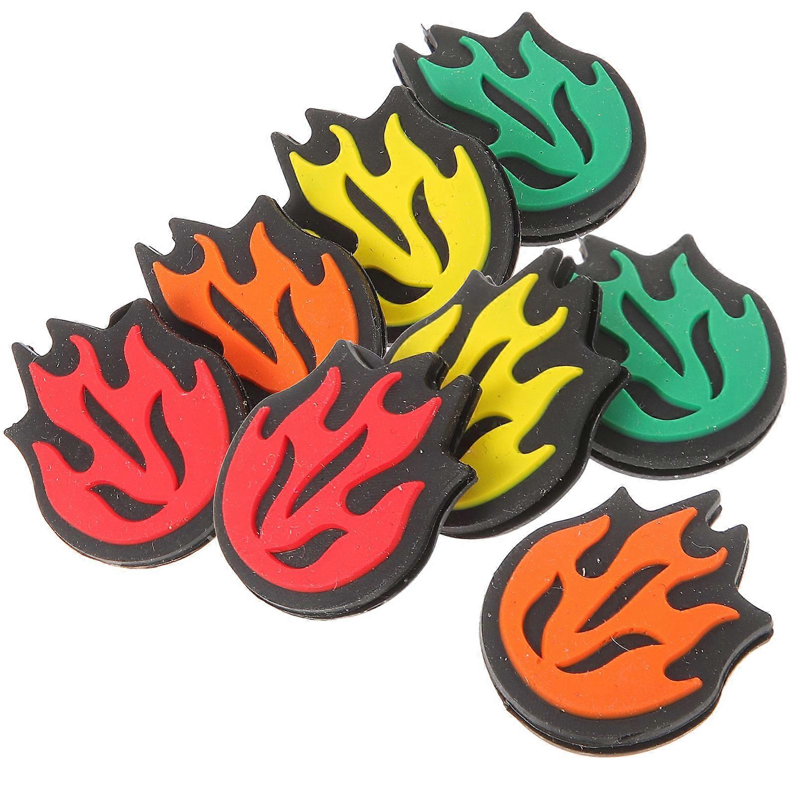 Silicone Tennis Racket Vibration Absorber Flame Design Shock Dampener for All Rackets Reduces Shock Enhances Stability Ideal for Players and Gifts