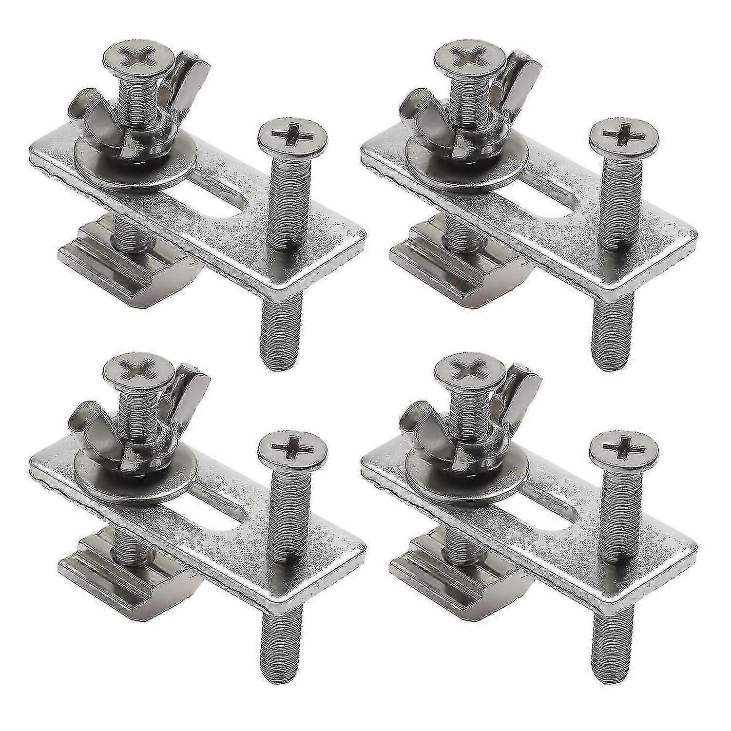 4pcs T-track Mini Hold Down Clamp Kit With Iron Machine Engraving Machine Plate Clamp Fixture For E