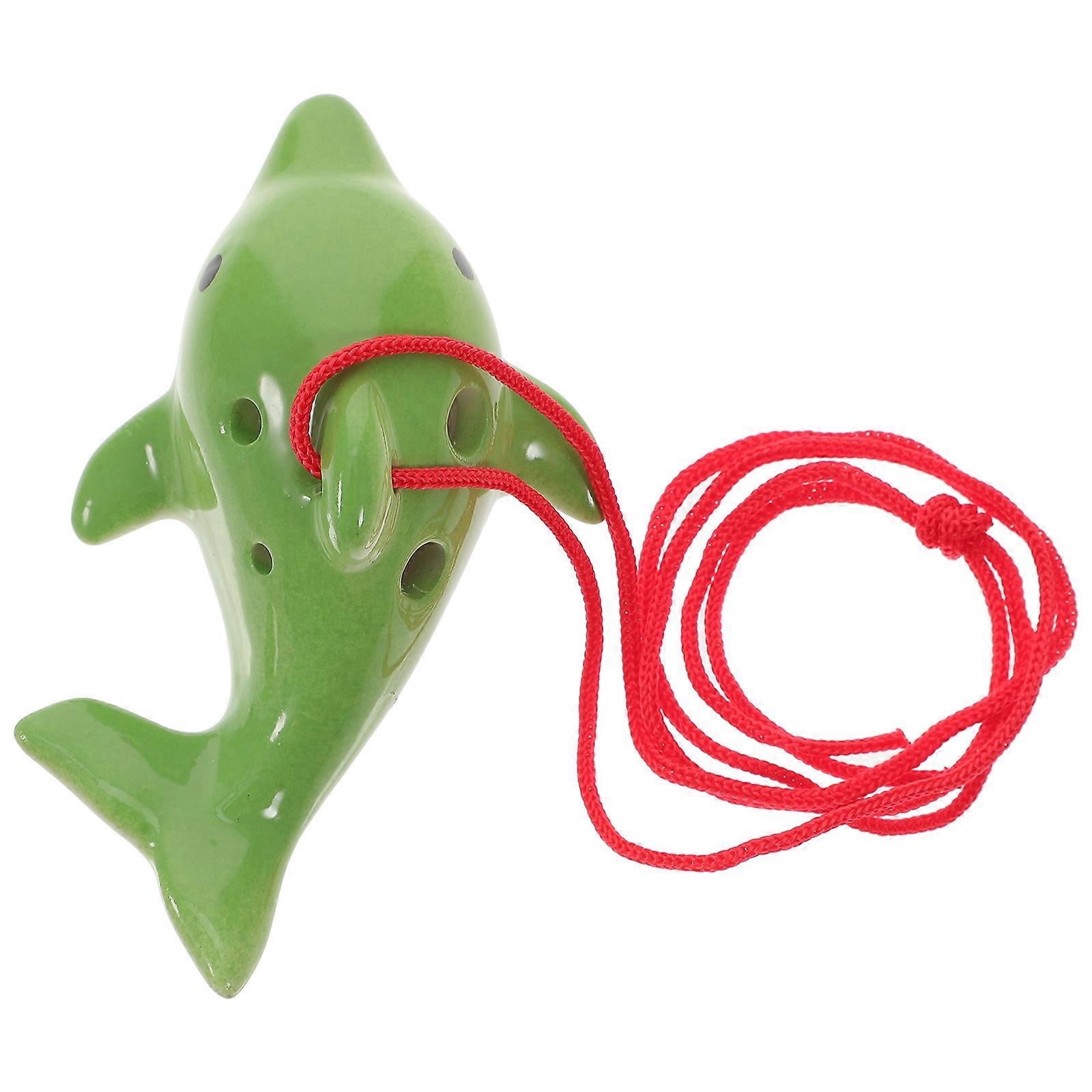 Pottery Ocarina Beginner Musical Instrument 6-Holes Ocarina For Children Beginners 1Set