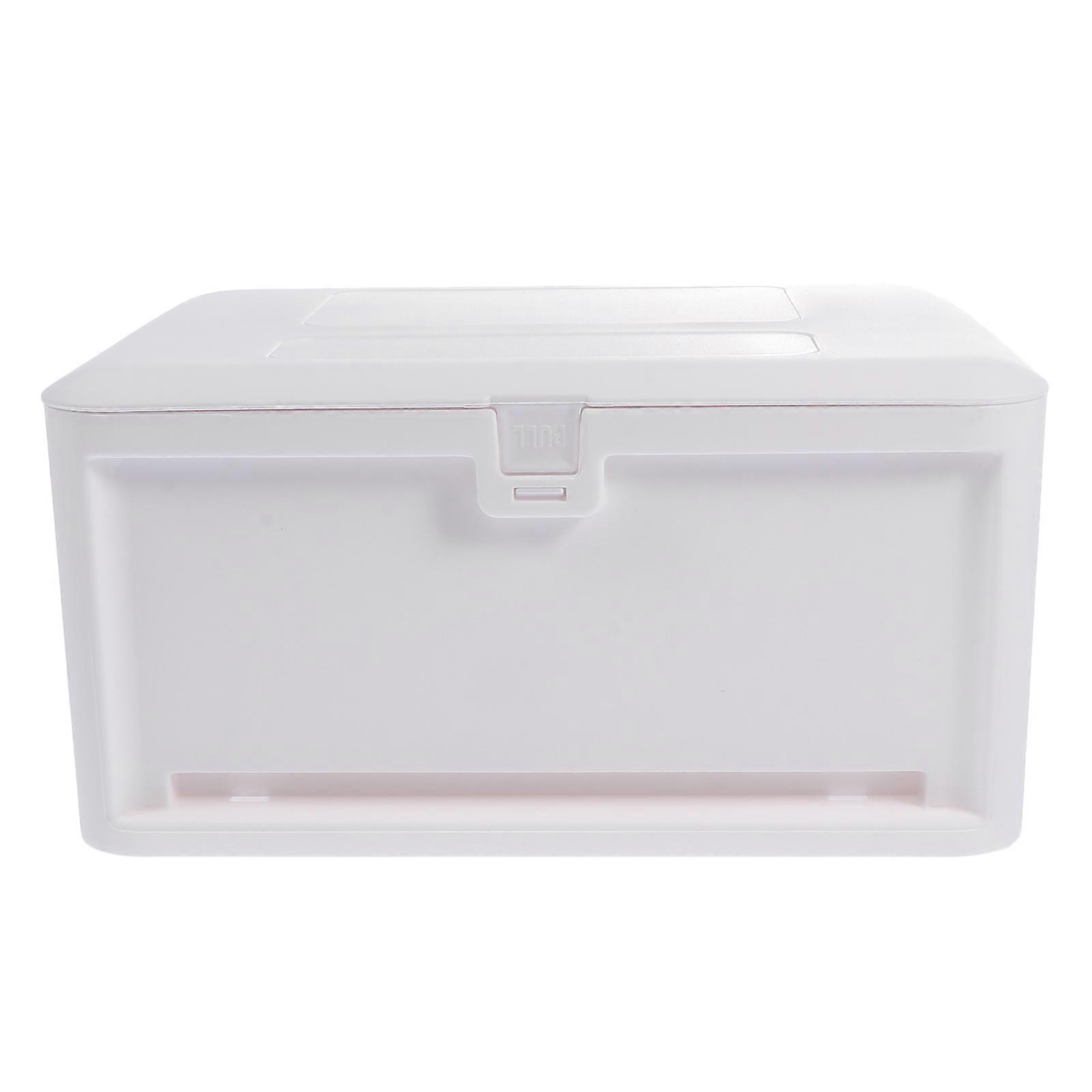 White Wall Hanging Double Layer Storage Box for Paper Towels and Daily Necessities 1PC