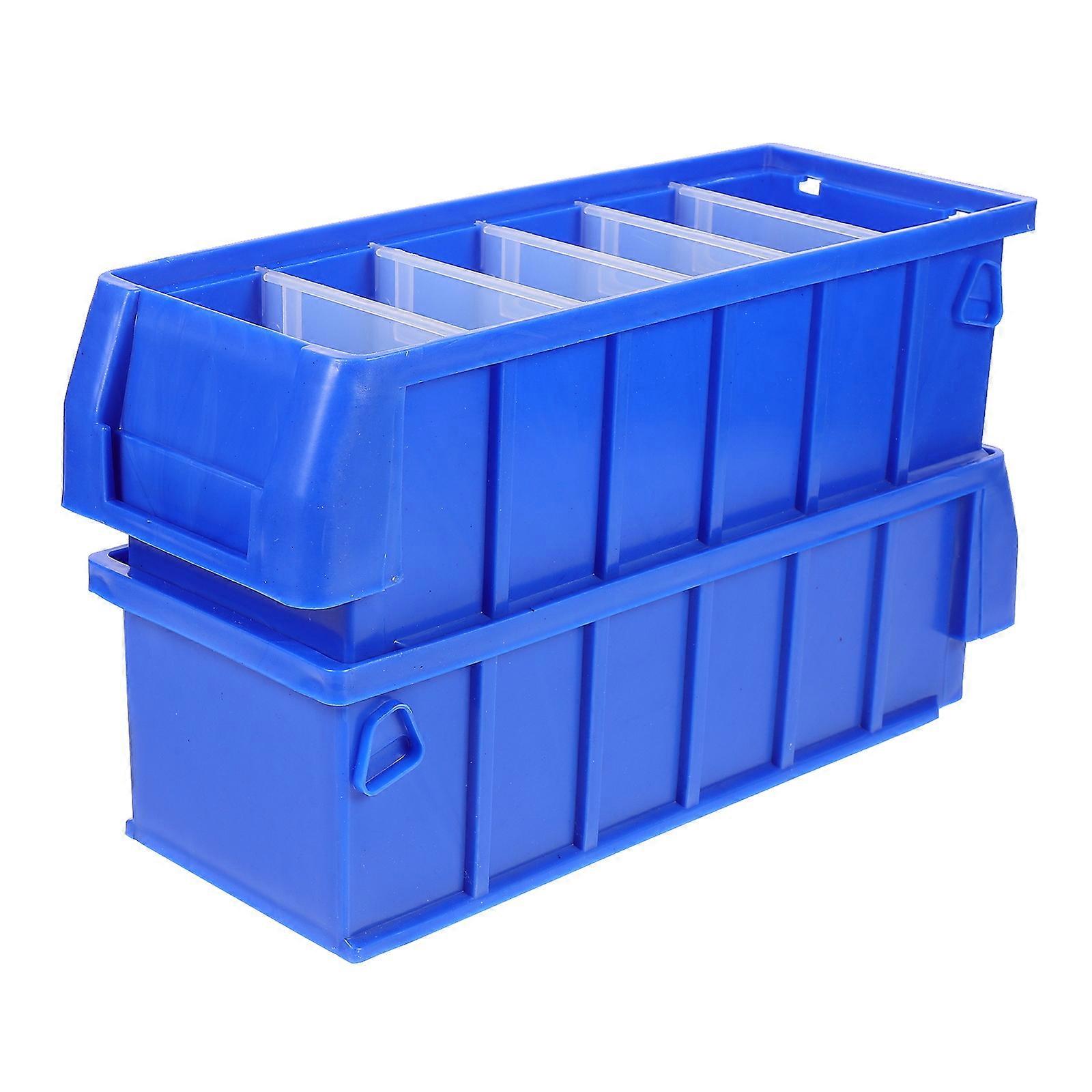 Classification Storage Box Hardware Tool Storage Kitchen Blue 30X11.7Cm Tool Parts 2Pack