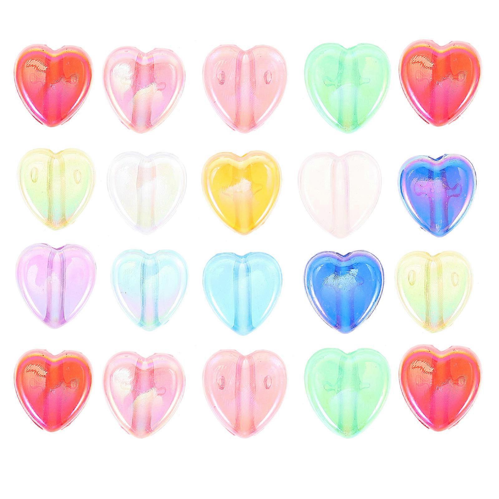 Beads For Crafts Acrylic Beads Jewelry Making Key Ring Transparent 0.3 0.4 0.2in 500Pcs