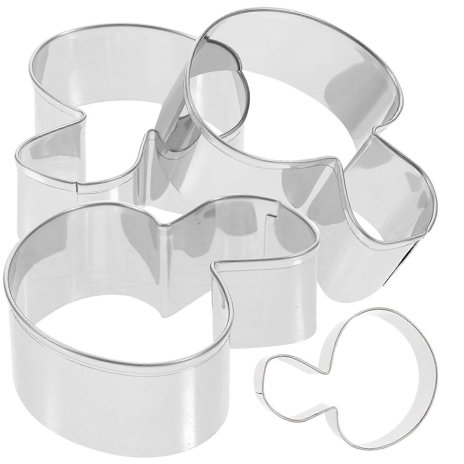 4pcs Mushroom Cookie Stainless Steel Cookie Fondant Baking Tool