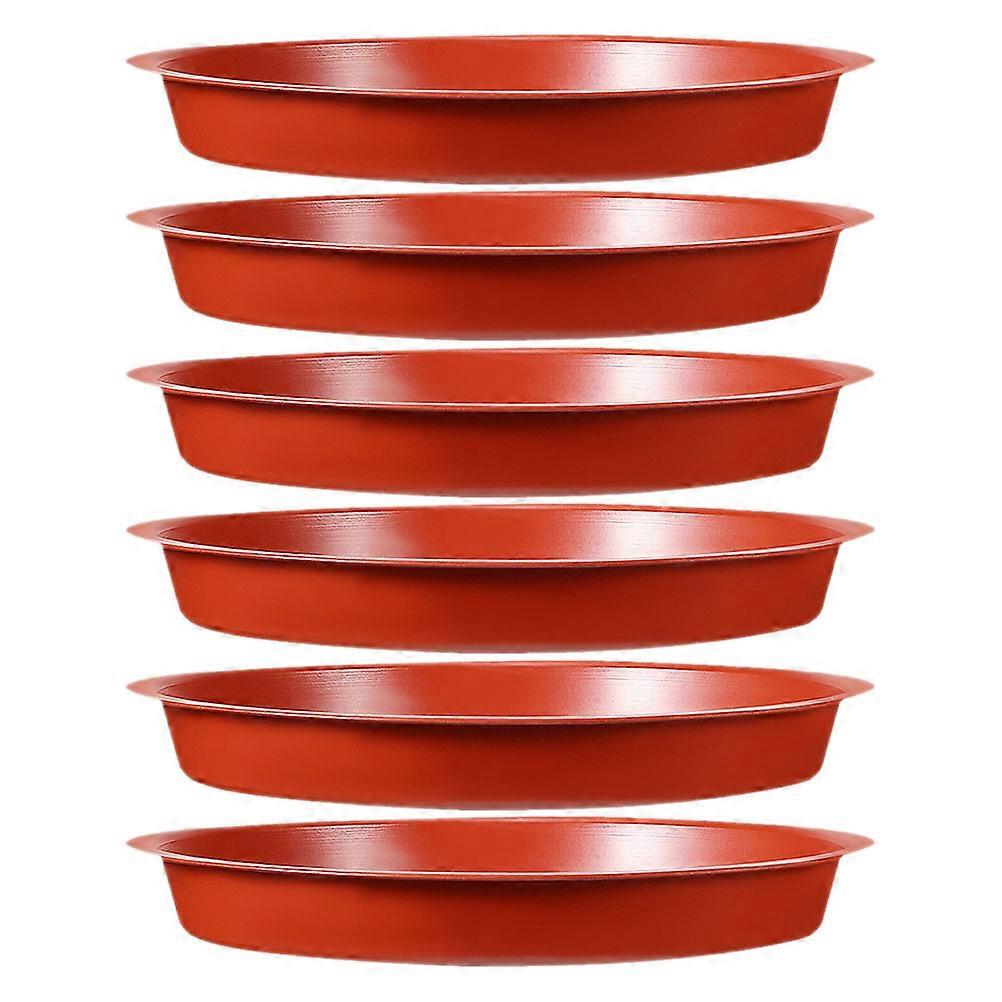 6pcs Durable Round Plant Saucers for Bonsai, Garden, and Flower Pots – Heavy Duty Water Catcher Drip Trays