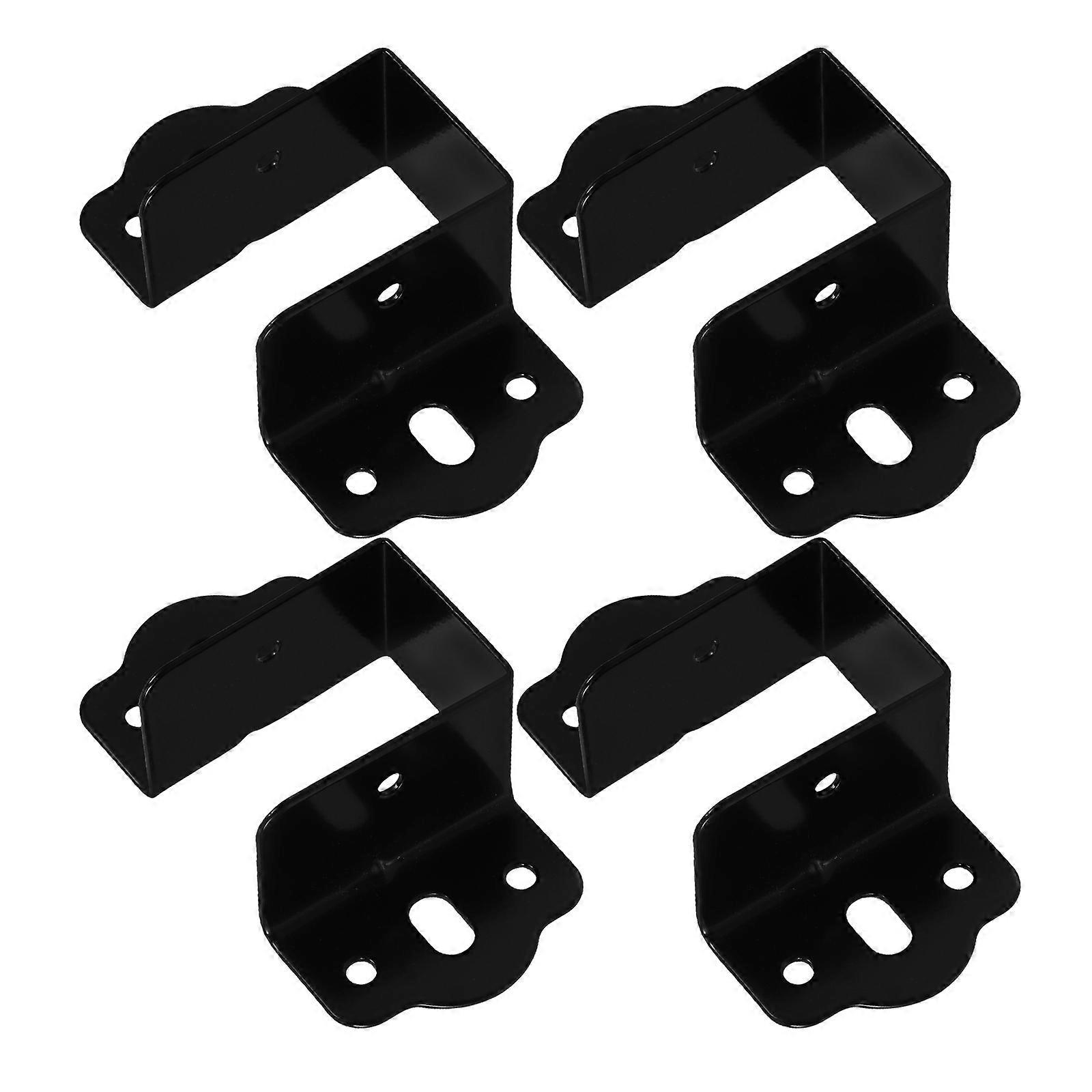 Bedframe Hardware Bed Frame Brackets Easy Installation Strong Support Aesthetic Enhancement Bed Assembly Black 9.00X4.70X3.00CM 4Pcs