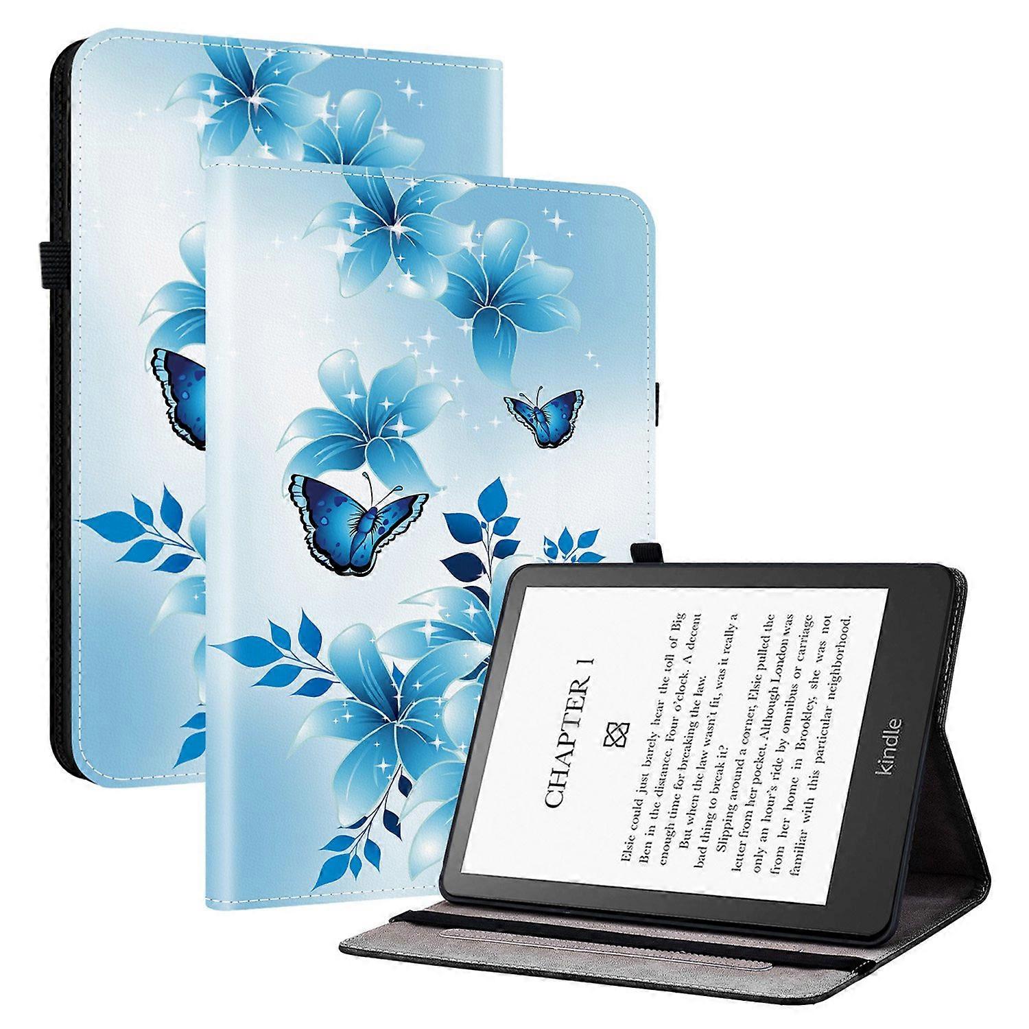 For Amazon Kindle Paperwhite (2021) Leather Case Pattern Printed Stand Tablet Cover with Card Slots