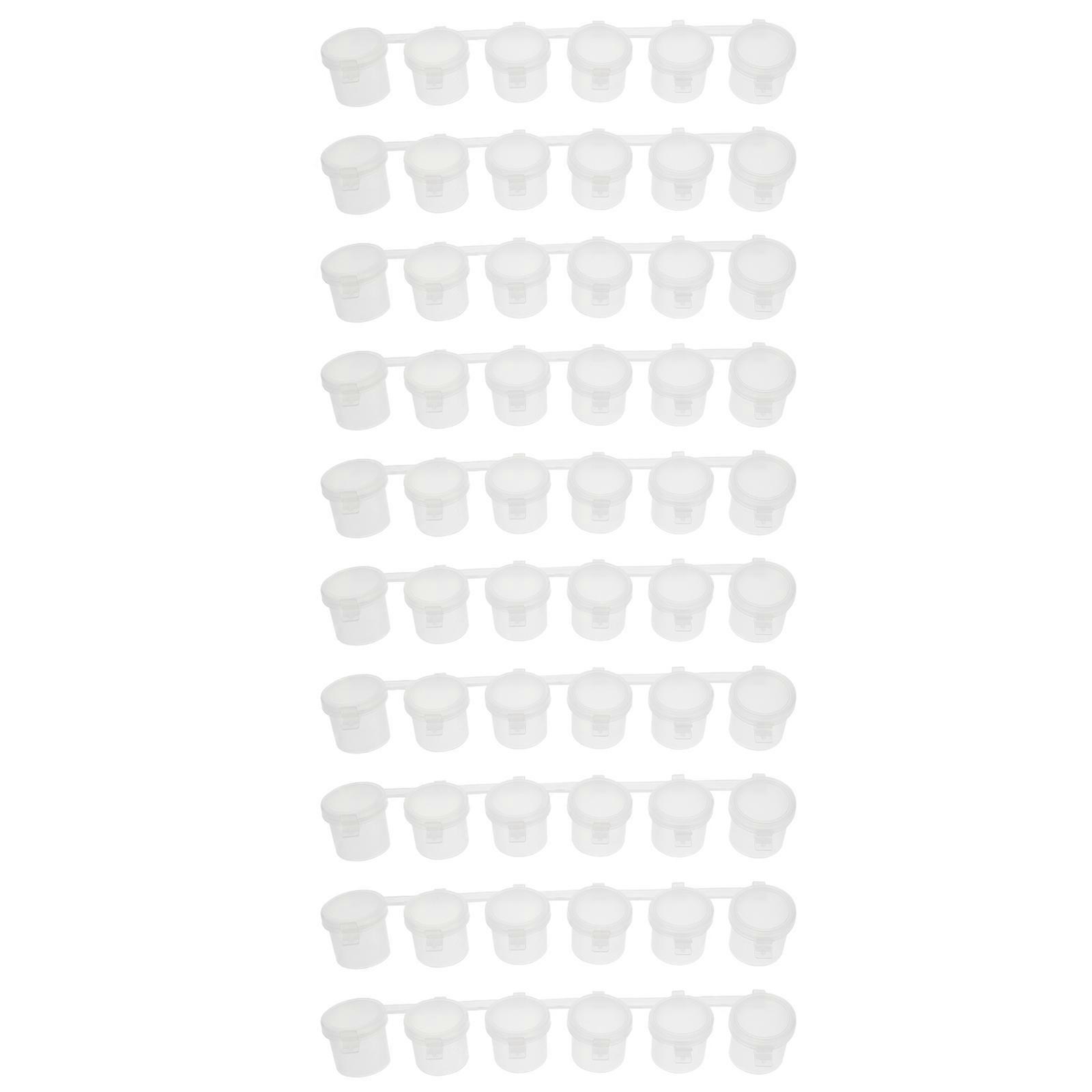 Paint Pot Strips Plastic Storage Containers for School Camp Supplies Sealed Lid 20Pcs