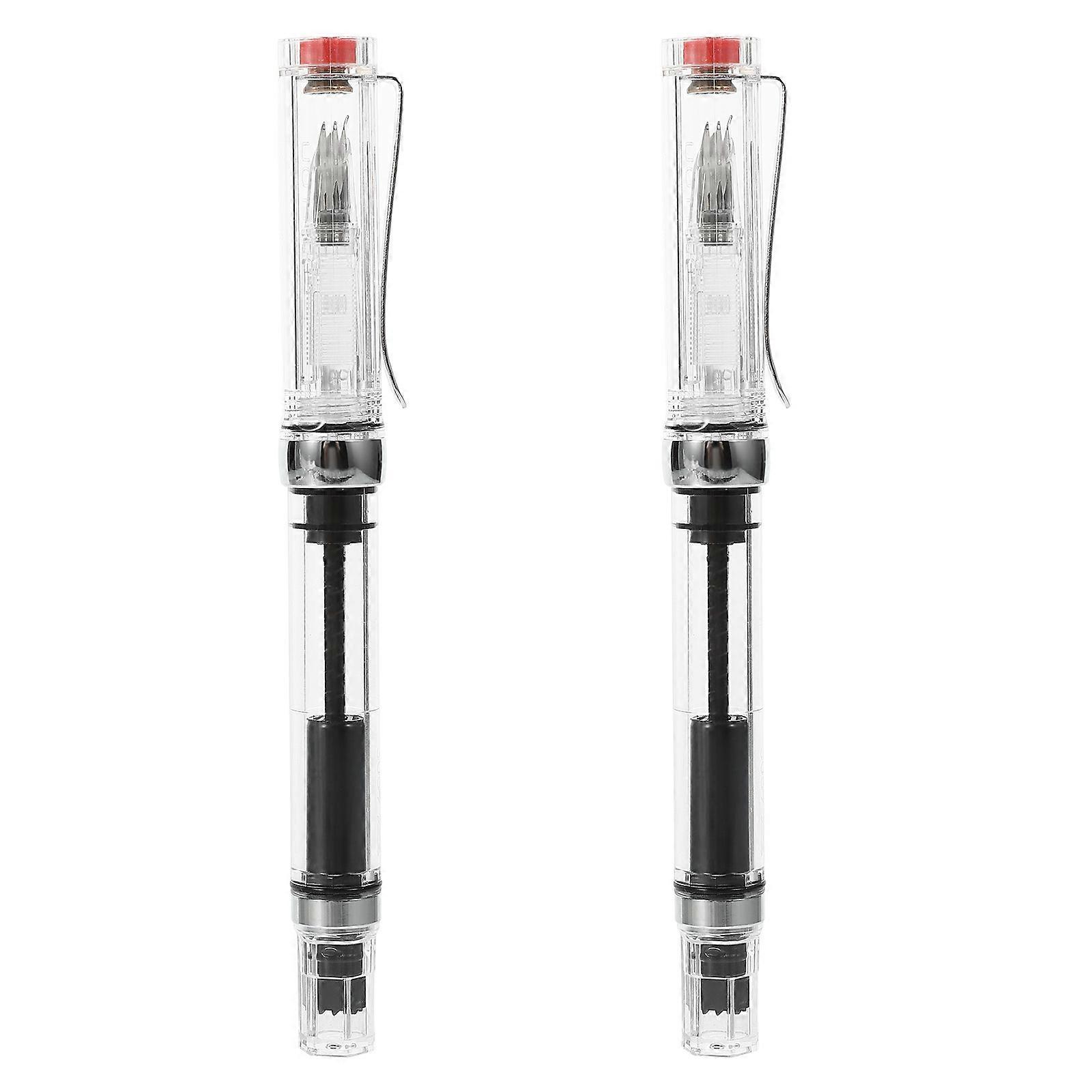 Fountain Pen For Artists Smooth Writing Pen Plastic Material For Office Use 2Set