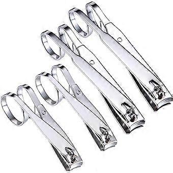 4-Pack EZ Grip Nail Scissors Toenail Scissors Stainless Steel Edge Nail Scissors Set, Large & Small